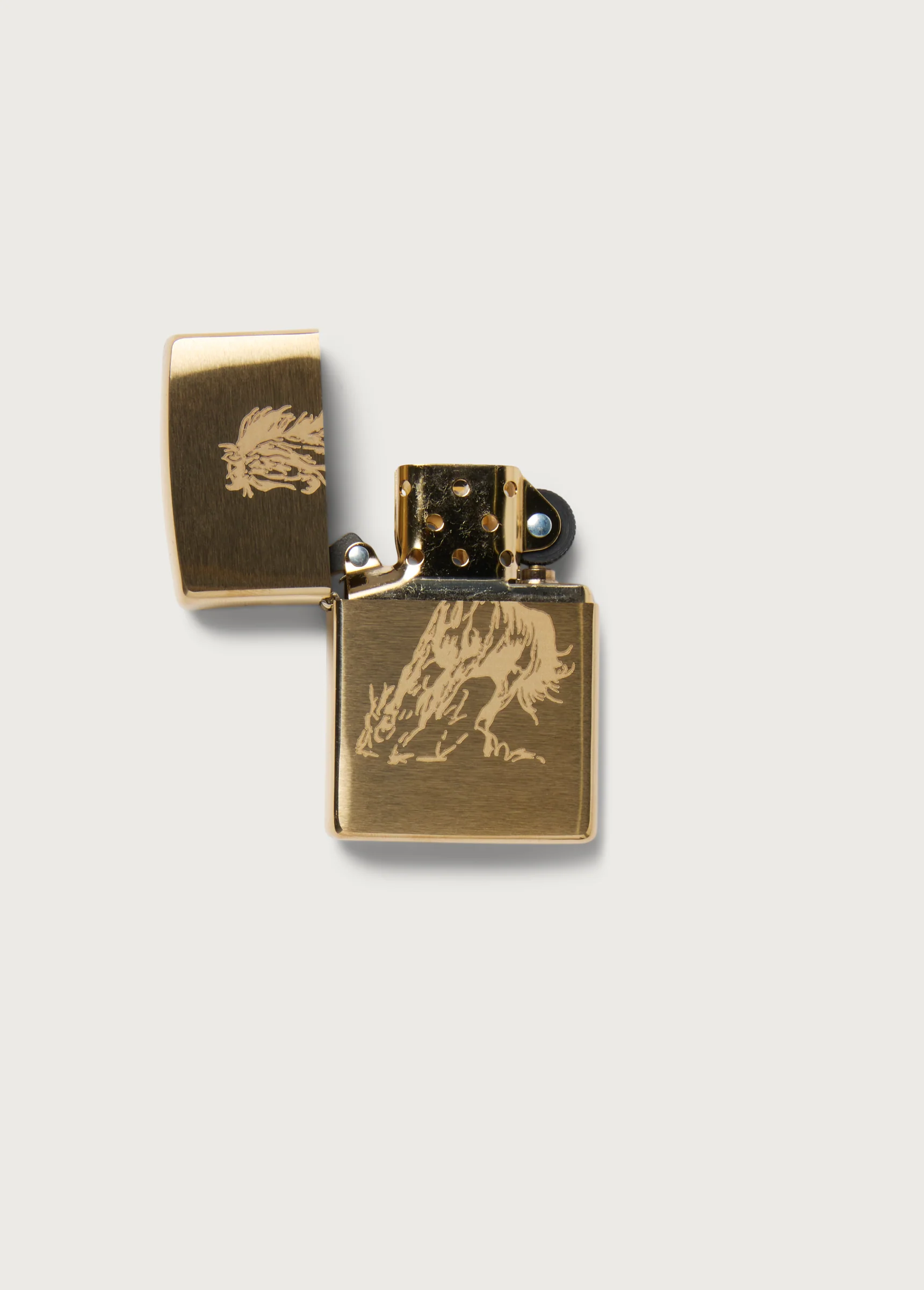 Running Horse Zippo | Gold - Image 3