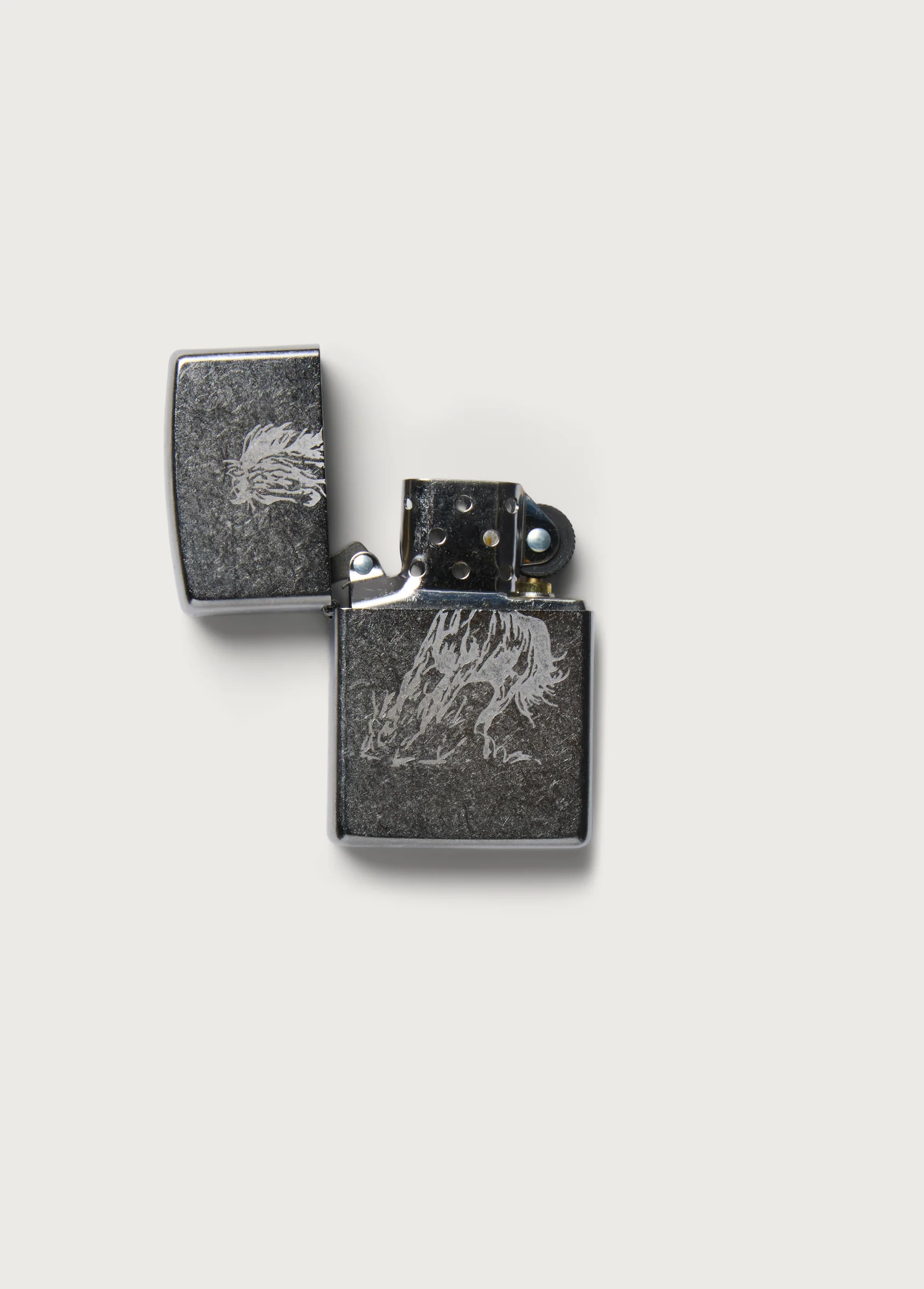 Running Horse Zippo | Silver - Image 3