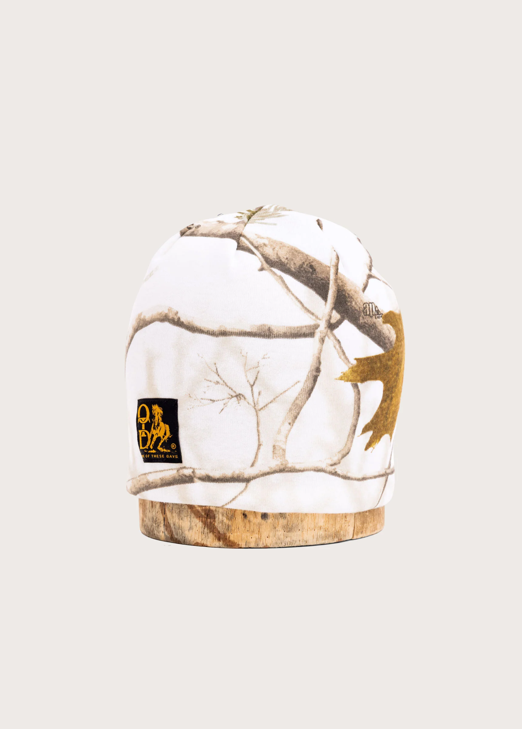 Square OTD Horse Woven Beanie | White - Image 2