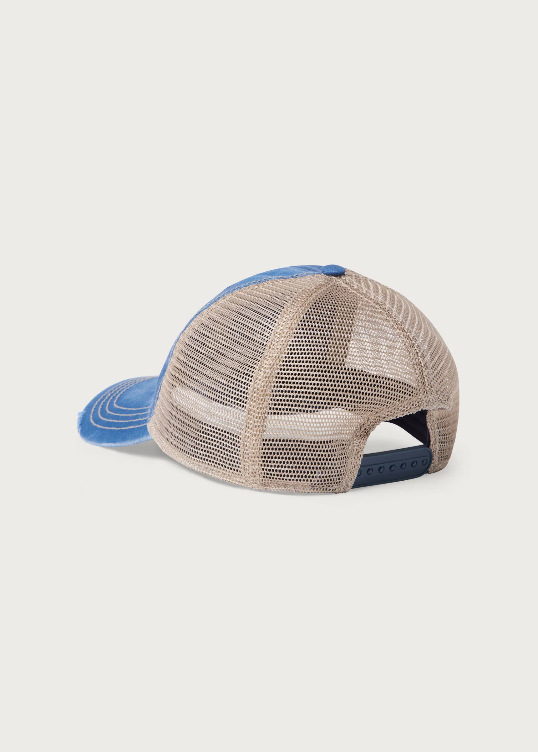 OTD Woven Horse Distressed Trucker Hat | Blue - Image 3