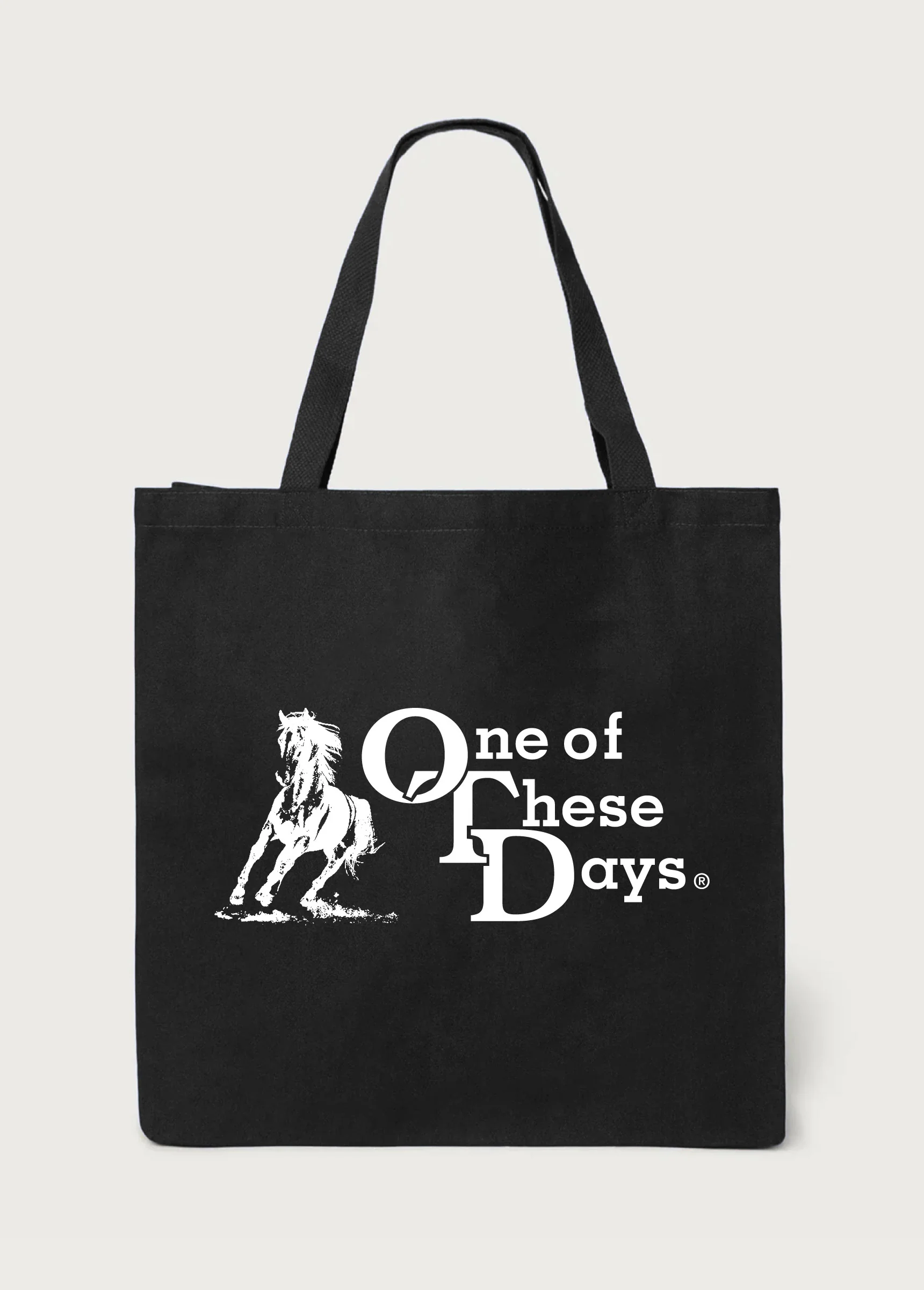 Stacked Logo Tote Bag | Black