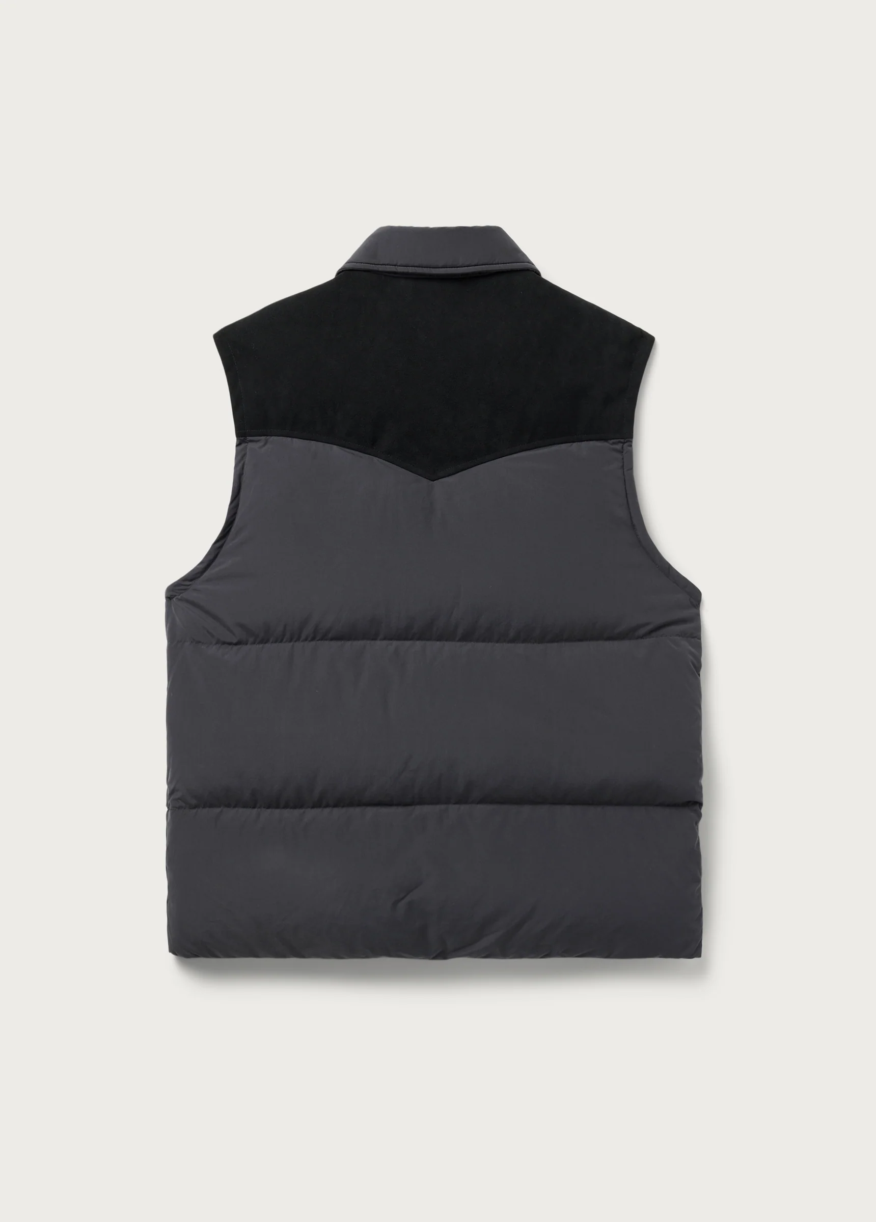 Suede Puffer Vest | Black - Image 3
