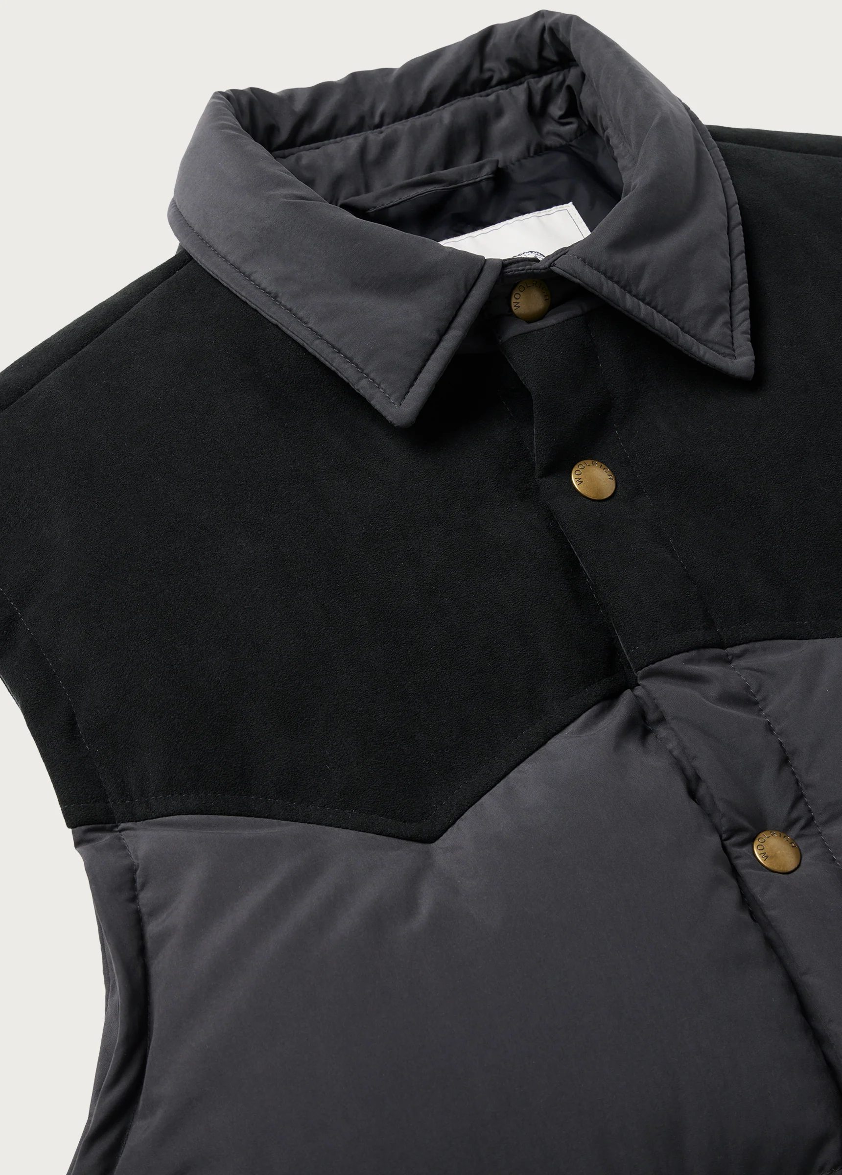Suede Puffer Vest | Black - Image 5
