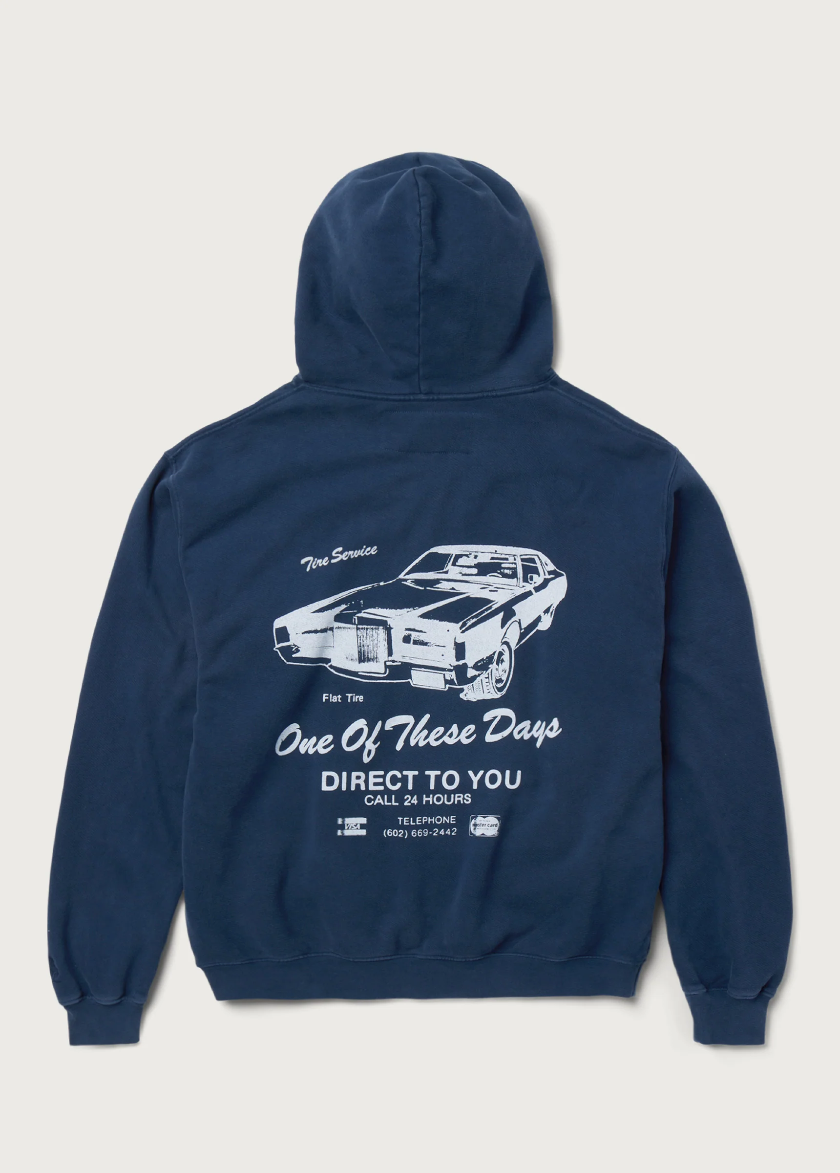 Tire Service Hoodie | Washed Navy - Image 2