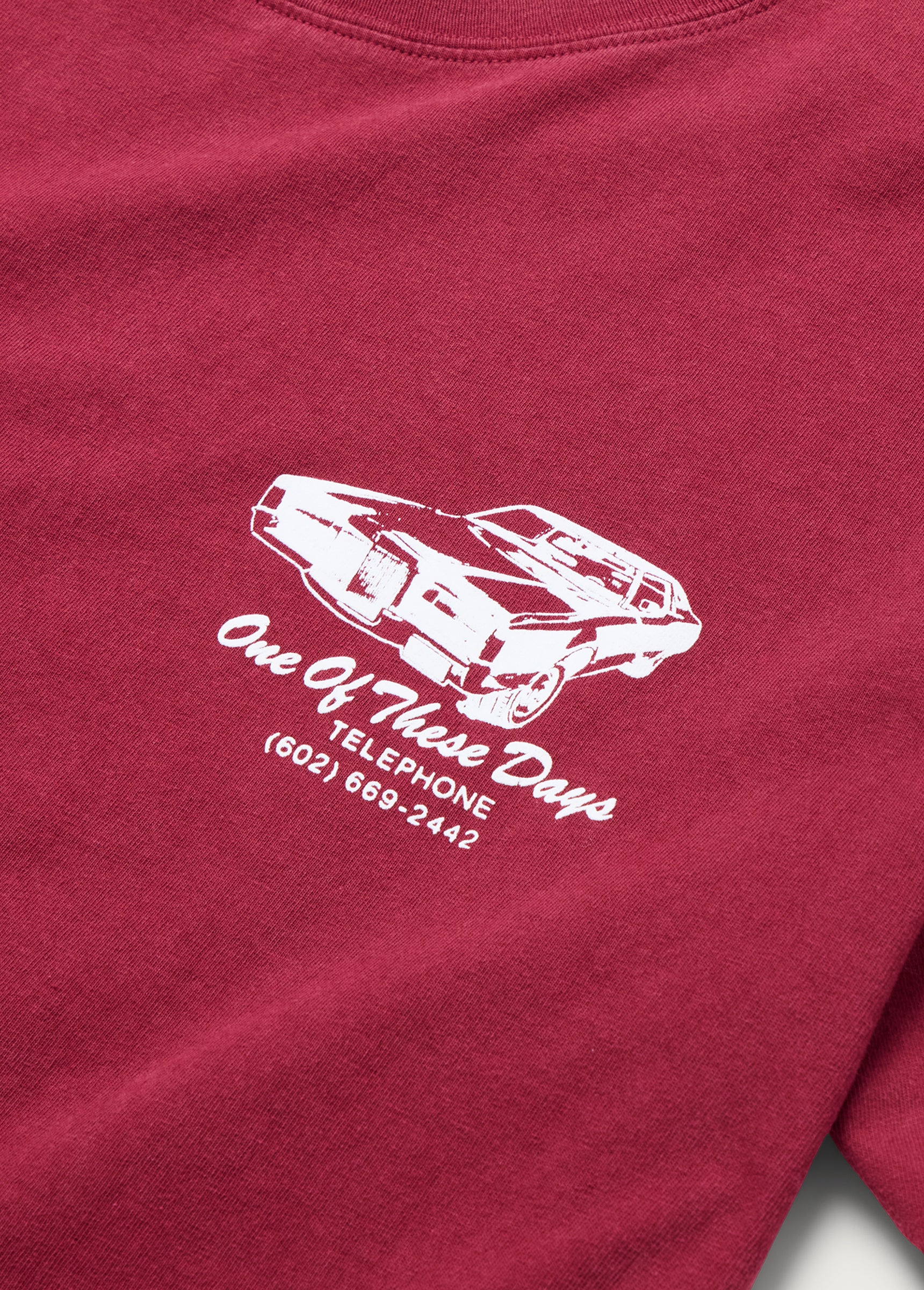 Tire Service T-Shirt | Washed Burgundy - Image 3