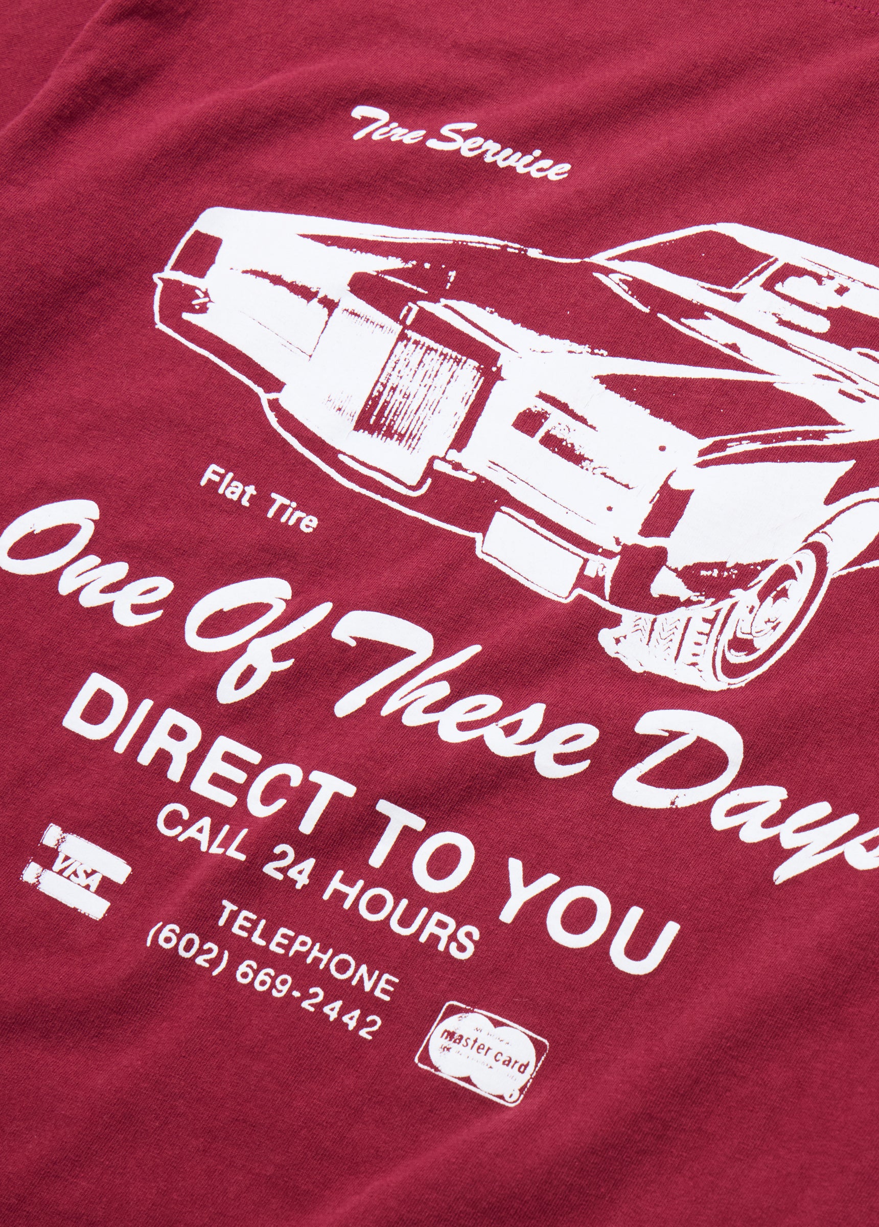 Tire Service T-Shirt | Washed Burgundy - Image 4