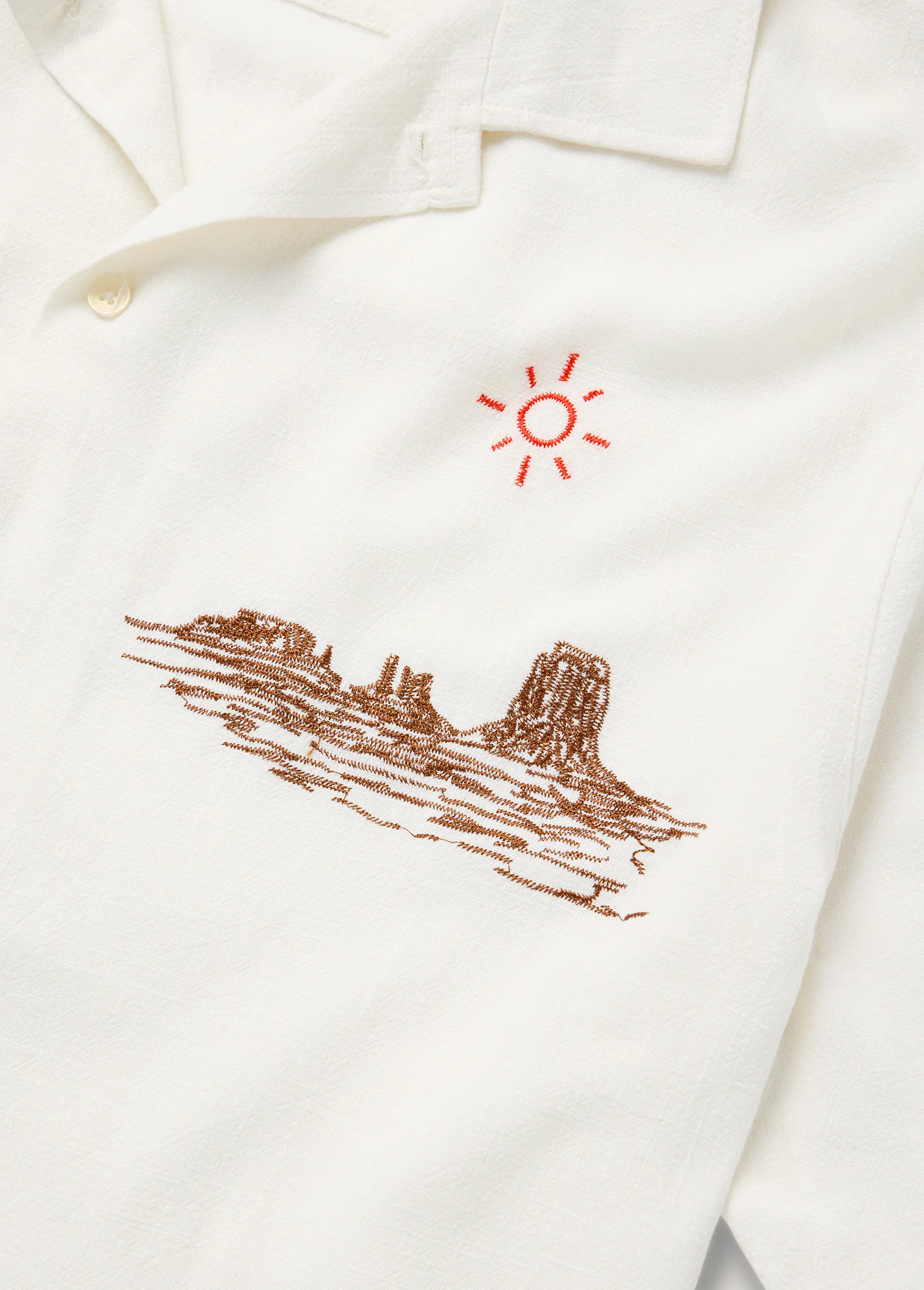Tomorrow Has Already Spoken Camp Shirt | Bone - Image 4