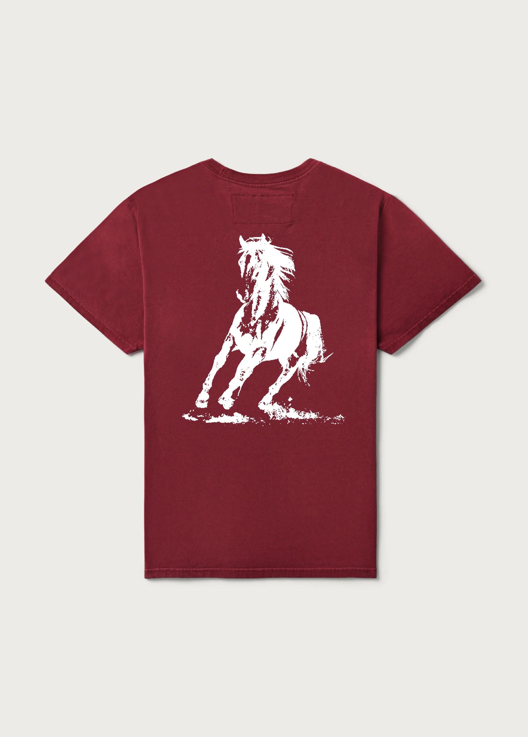 Xerox Running Horse Tee | Burgundy - Image 2