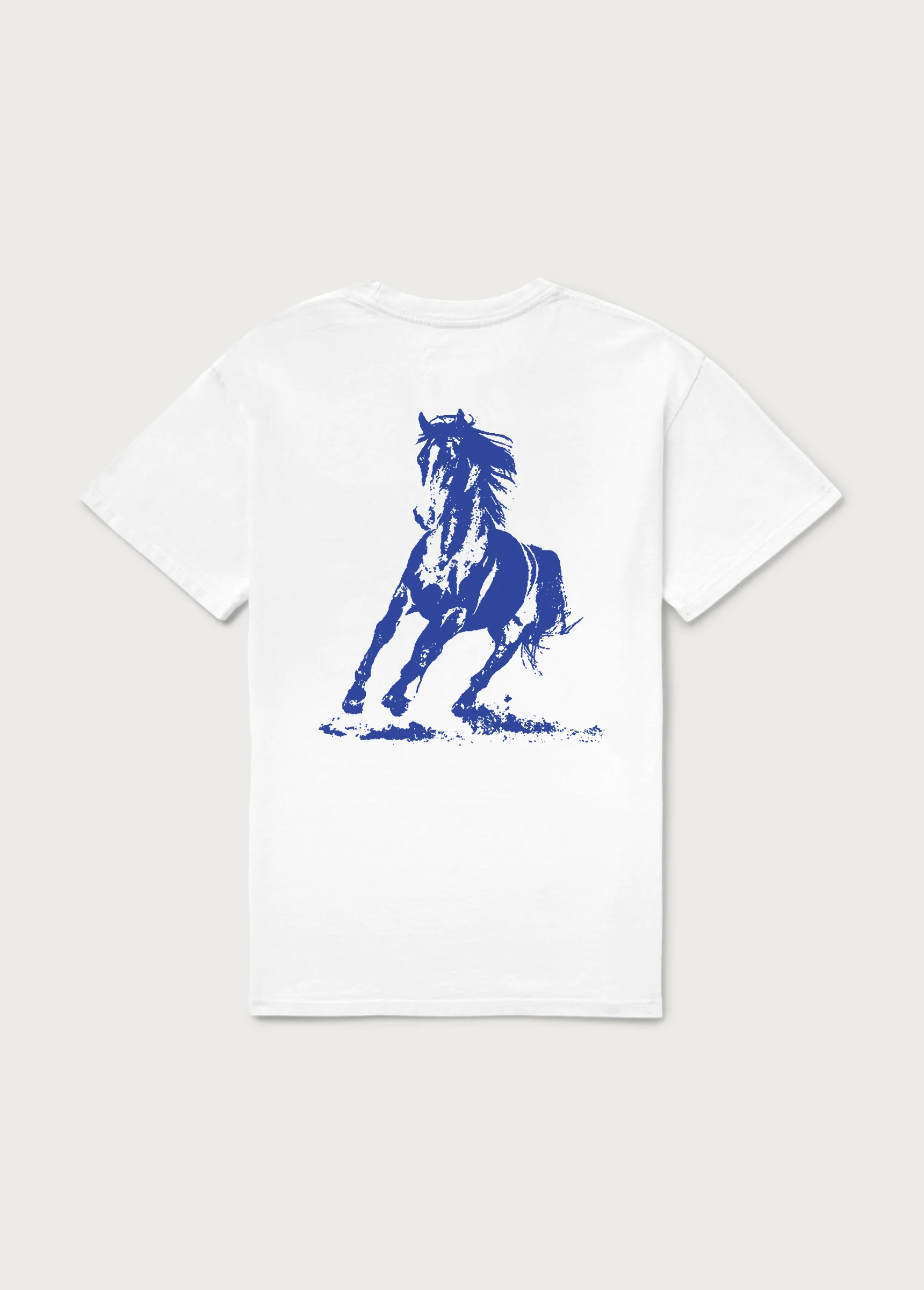 Xerox Running Horse Tee | White/Blue - Image 2